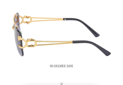 New Retro Rimless Sunglasses For Men Steampunk Sunglasses Women Punk Fashion Glasses Vintage Shades Gafas De Sol Sonnenbrill Sun