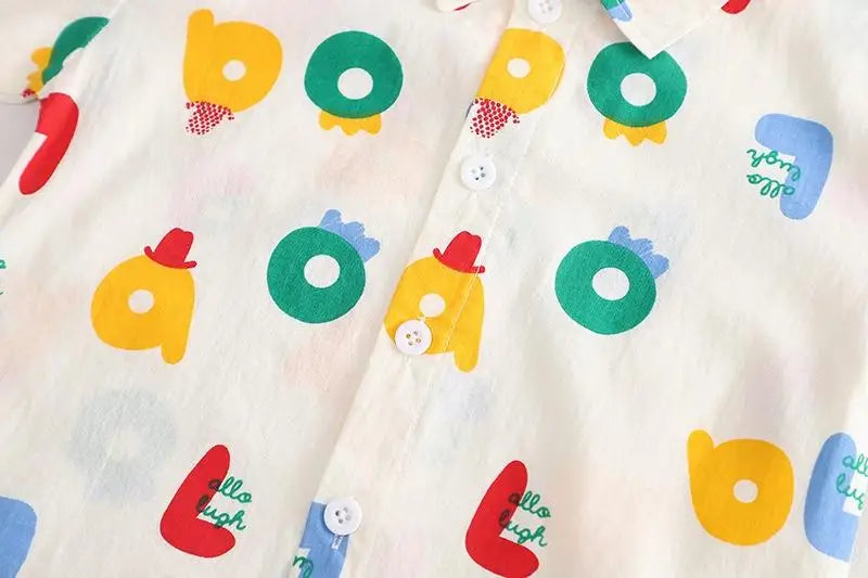 Children Boys Girl Clothes Suit Summer Kids Causal Full Letter Printed Cars Shirt Shorts 2Pcs/Set Kids Toddler Infant Clothing