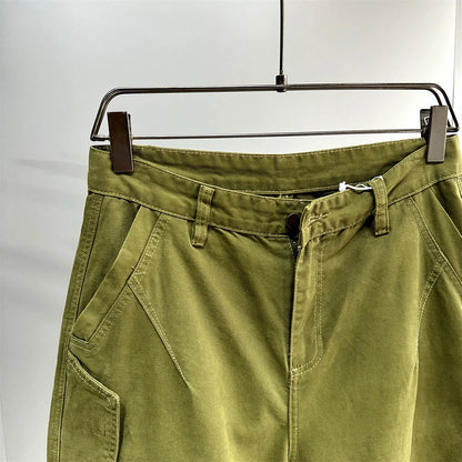 High Quality Army Green Cargo Pants Men American Vintage Hip Hop Plus Size Skateboard Pants Harajuku Casual Cotton Trousers Male