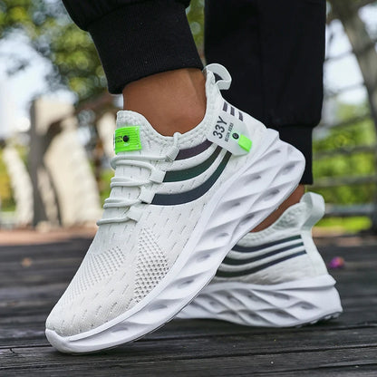 2025 Men Running Shoes Lightweight Sports Shoes Mesh Breathable Casual Running Shoes Women Anti Slip Outdoor New Product Launch