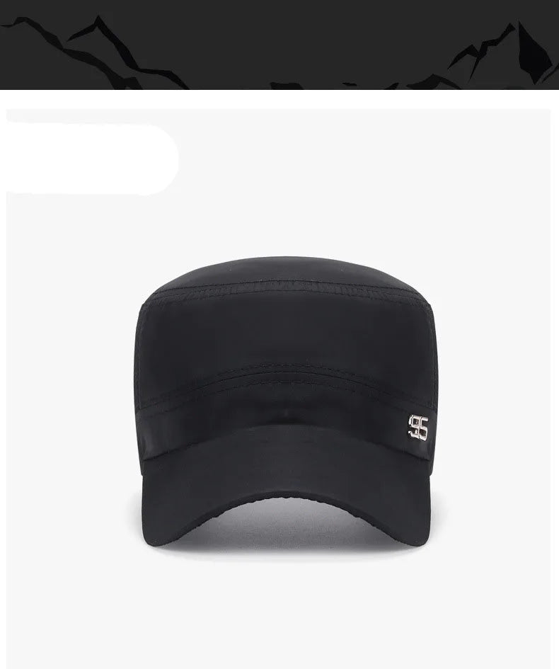 military cap flat top hat men's baseball hat spring summer men's outdoor sunshade mesh hat