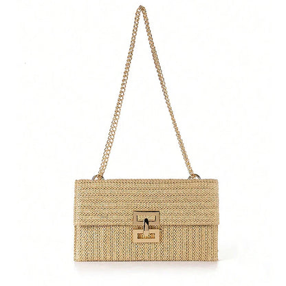 New Women's Straw Clutch Bag Summer Beach Boho Handbag Fashion Woven Purse Girl's Vacation Essentials For Travel Beach Wedding