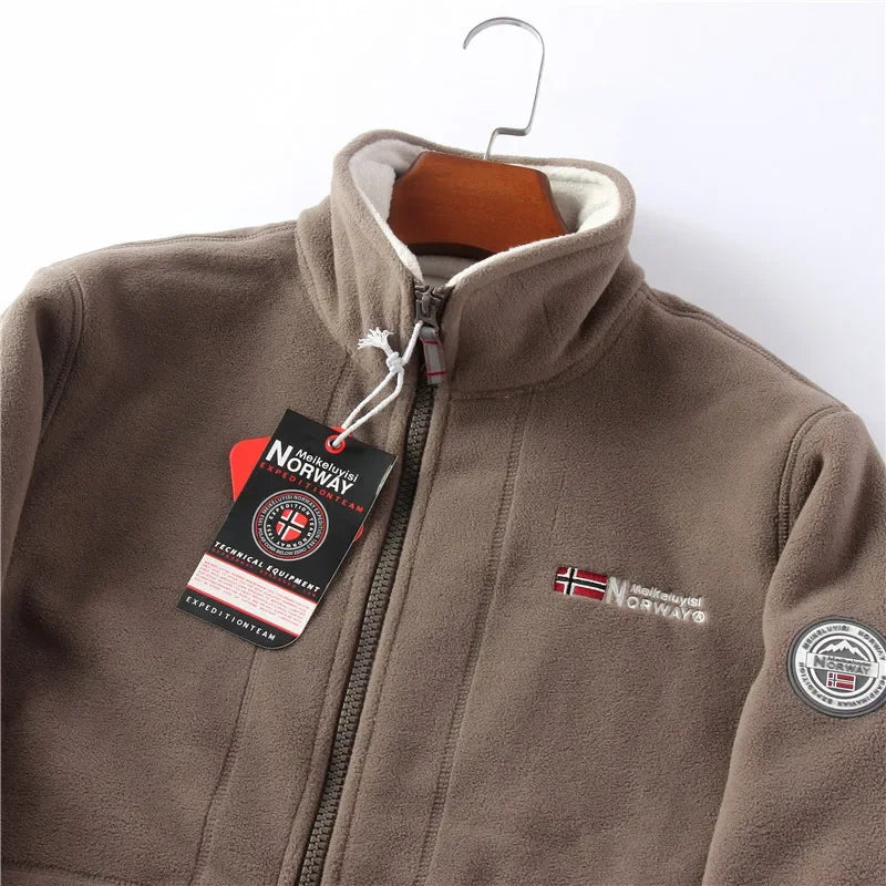 Thickened Double - Sided Polar Fleece Jacket for Men | Autumn/Winter Warm Casual Loose Fit Big Size Coat