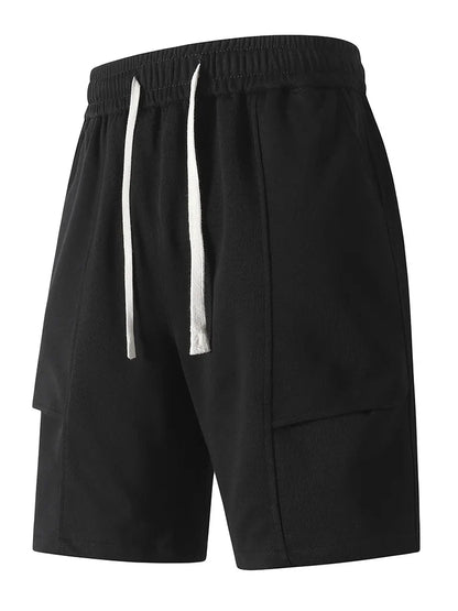 Summer Men's Knit Casual Shorts Cotton-Blend Cool Comfort Sport Shorts Relaxed-Fit Gym Shorts Asian Size M-4XL