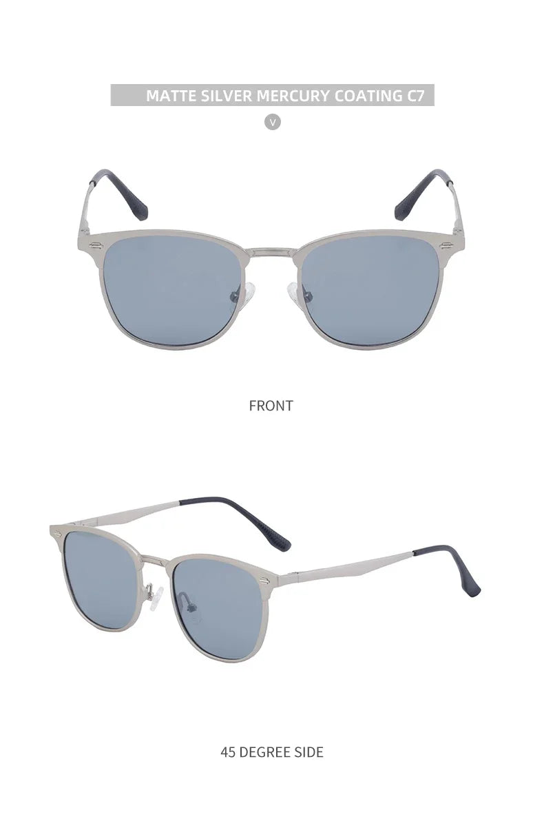 New Arriavl Square Sunglasses Men 2026 Luxury Brand Metal Frame Retro Punk Sun Glasses Male Driving Shades Vintage Eyewear UV400