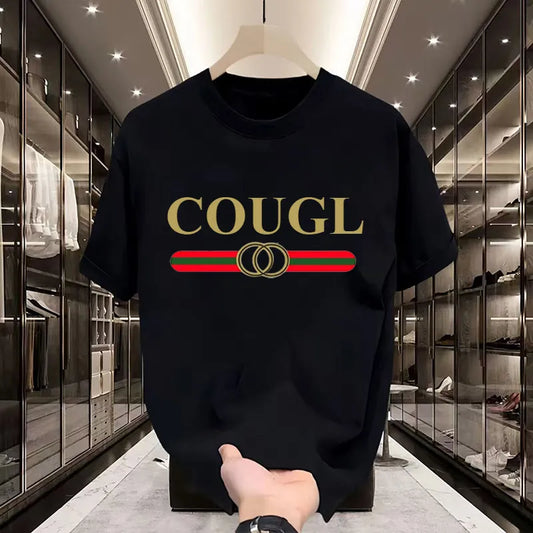 High-end Light Luxury Short-sleeved T-shirt for Men, A New Summer Fashion and Versatile Half-sleeved Round-neck Top for Men