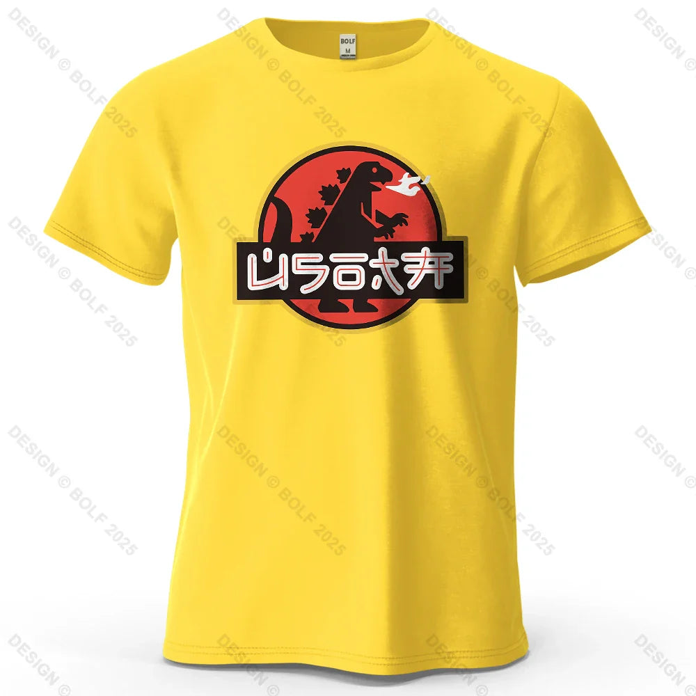 Japan Printed Men's T-Shirt 100% Cotton Oversized Harajuku Graphic Tees for Women Tops Tees Casual Streetwear