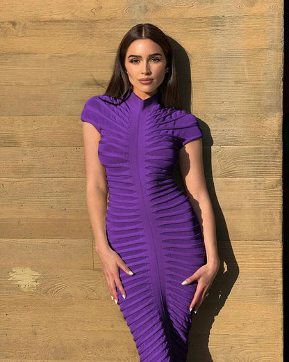Sexy Bodycon Long Dress Women 2025 Summer Slim Fashion Short Sleeve Bandage Maxi Party Dresses Woman Skirt Elegant Vestidos