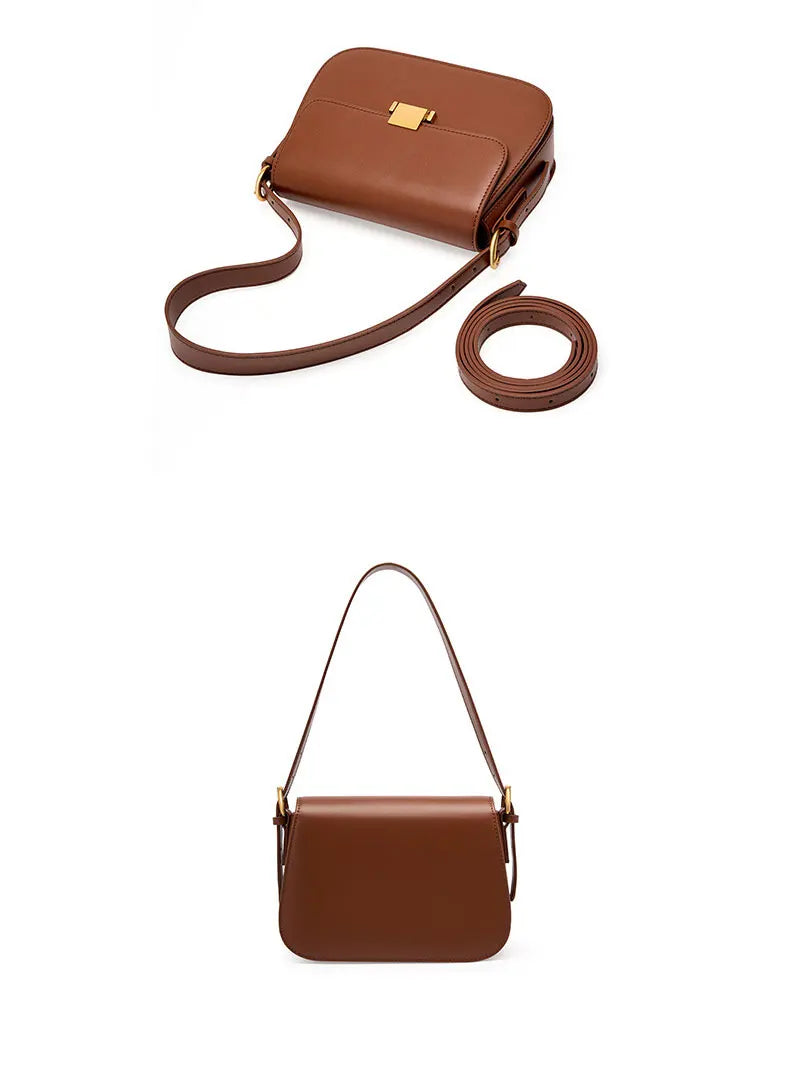 Cowhide Women's Bag 2024 New Genuine Leather Fashion Women Shoulder Bags High Quality Luxury Female Crossbody Bag 2126