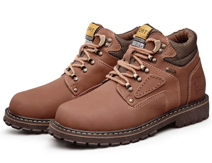 Natural Cow Leather Men’s Women Boots Handmade Retro Winter Autumn Shoes Ankle Snow Boots for Men Top Quality Shoes Dropshipping