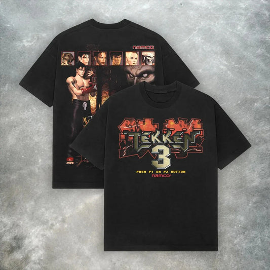 Tekken 3 T Shirt Men's Anime Games Shirt Cotton Tee Women Short-sleeve Streetwear Casual Oversized Summer Novelty Loose Tops