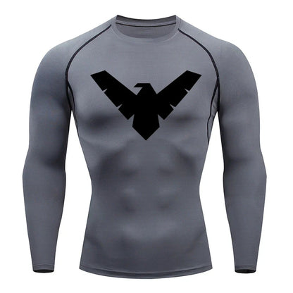 Summer Short Sleeve Compression Shirt Men Sports Top Running T Shirt Quick Dry Gym Workout Clothing Sun Protection Long Sleeve