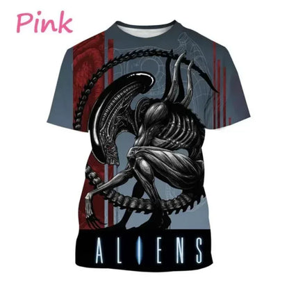 Fashion Men Clothing New Alien Creature 3D Print T-shirt Personalized Casual Oversized T Shirt Harajuku Street Unisex Tops Tees