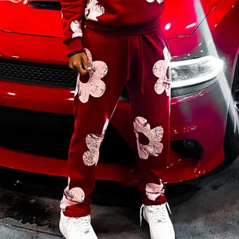 Spring Autumn Men Hoodies Sets Letter Print Hoody Women Sweatshirt Hip Hop Streetwear Y2k Retro Harajuku 2024 New Men's Clothing