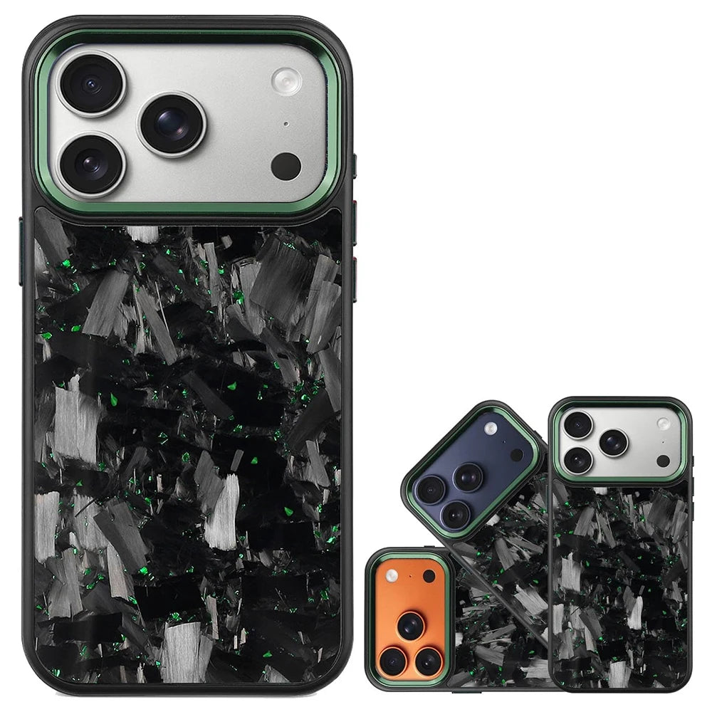 Real Premium Forged Carbon Fiber Phone Case For iPhone 17 Pro Max Air Shockproof Anti-slip Magnetic Wireless Charging Cover