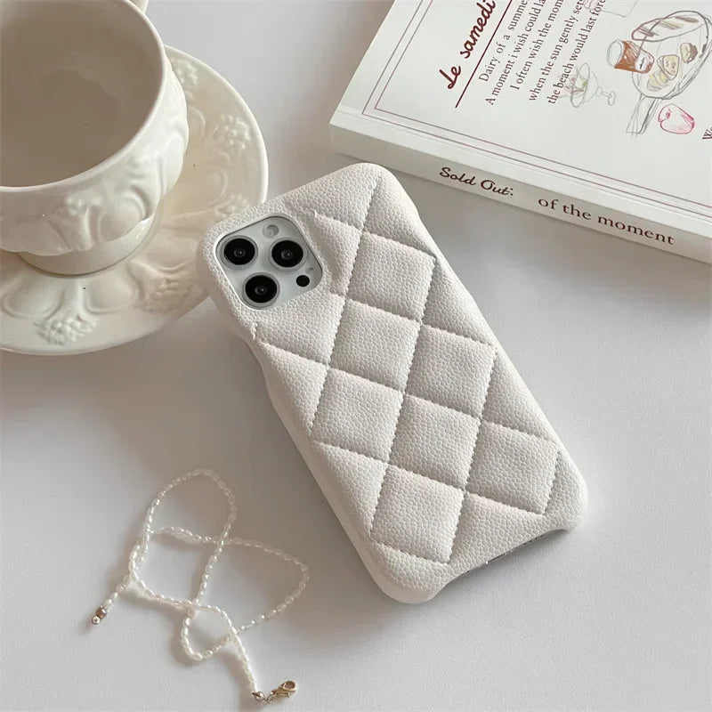 Crossbody Lanyard Wallet Phone Case For iPhone 15 14 13 16 Pro Max Card Holder Necklace Chain Luxury  Leather ( NO LOGO)