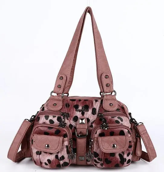 Bag Women Small Handbags Satchel Top-handle Handbag PU Shoulder Bag 8”x11” Dumpling Pack Multi-pockets Shoulder Bag