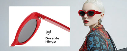 Handmade Acetate Oval Polarized Sunglasses Women Thick Frame UV400 Protection Sun Glasses for Ladies Shopping Gift