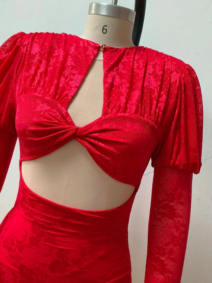 2024 New Fashion Red White Women Gloves Sexy Bodycon Mini Draped Dress Nightclub Party Bar Singer Birthday Celebrate Dress