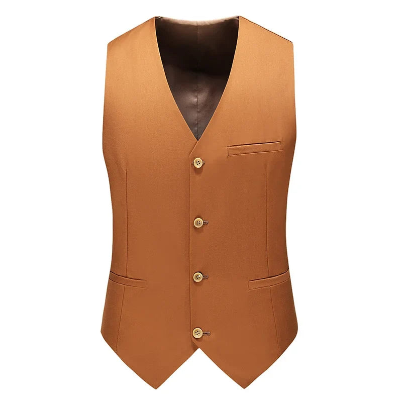 Vest for Men 17 Colors Solid Color Slim Single Breasted Waistcoat Business Fashion Casual High Quality Men Clothing Suit Vests