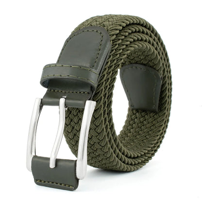 1pc Stretch Woven Braided Belt for Men Women Junior Casual Jeans Pants Golf Belt Canvas Belt