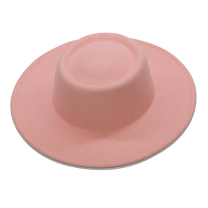 Fedora Hats Men Women 8.5CM Wide Brim Wool Felt Jazz Hats 2023 British style Dress Formal Panama Cap