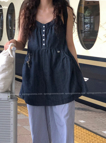 Korean Sle ort Denim Overalls Women's Faionable Summer Dr Vest Dr No Brand Commute Sle 00% Other Material