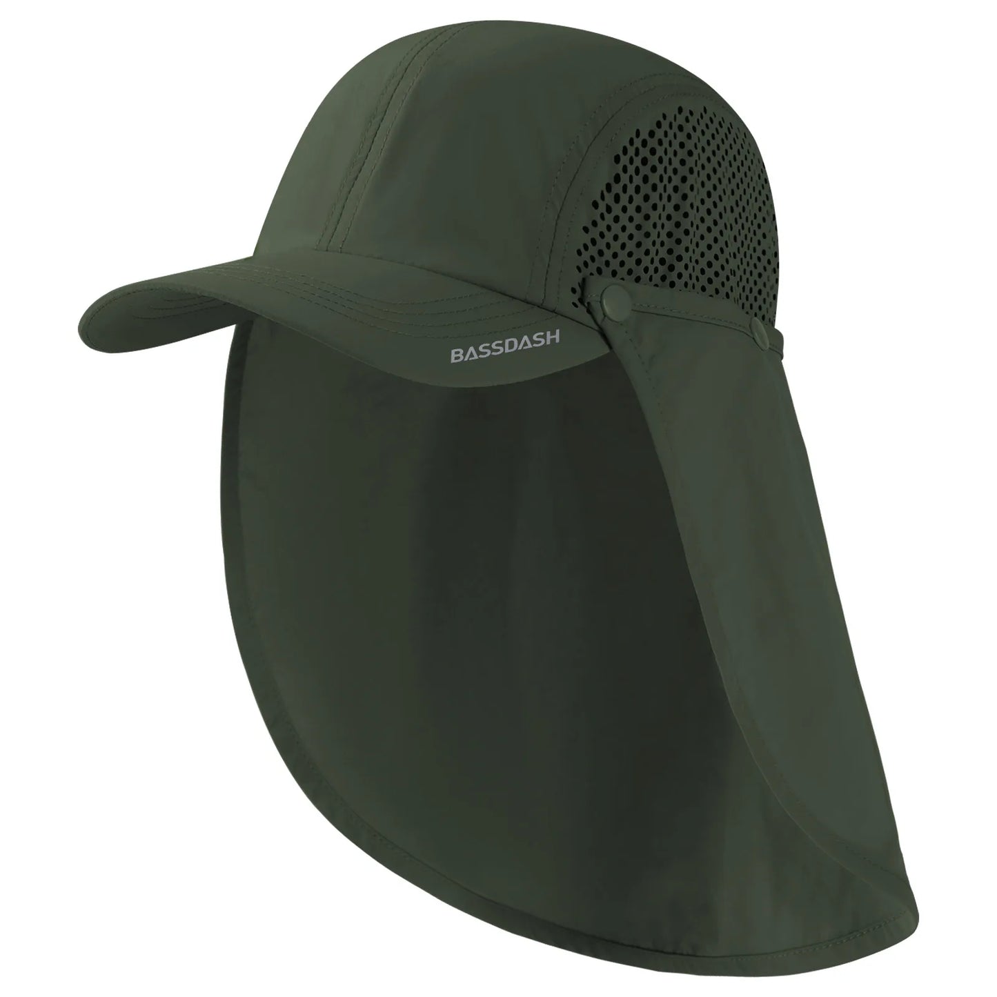 UPF 50+ Foldable Fishing Hat Baseball Cap with Removable Neck Flap Portable for Men Women Golf Hiking