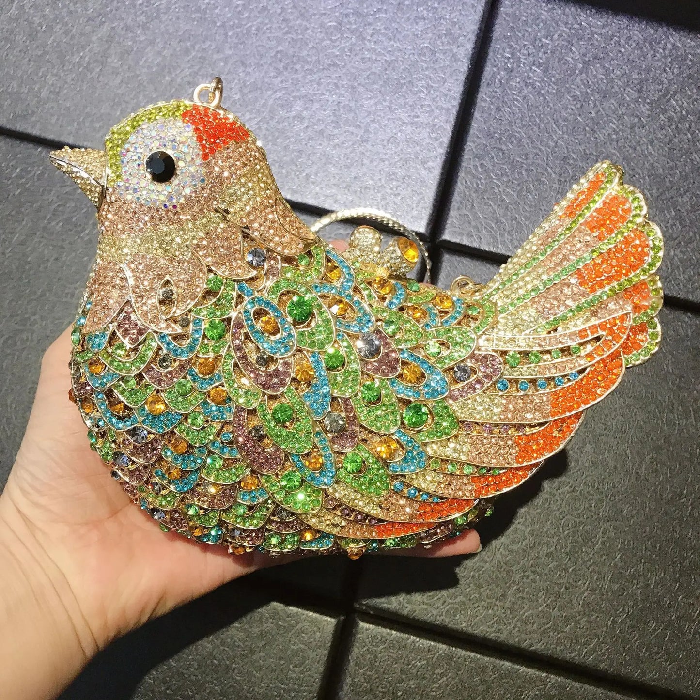 Birds Doves Animals Diamond Bags Rhinestone Dinner Bags Banquet Crystal Clutch Purse Luxury Designer Handbags Unique Party Bags