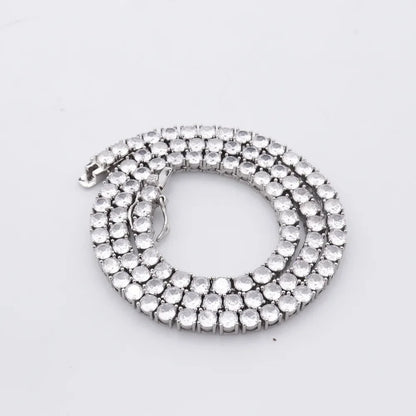 Luxury Iced Out Necklace For Women Charms Tennis Chain Large Crystal Zircon Pendant Chains Hip Hop Jewelry Wedding Gifts