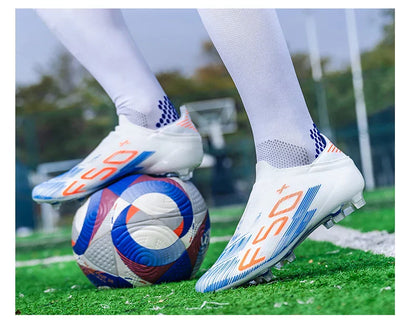 X2517 Slip-on F50 Mens Football Boots Boys FG/TF Training Studded Fast Soccer Cleats Pro Non Slip Football Shoes for Man 35-45