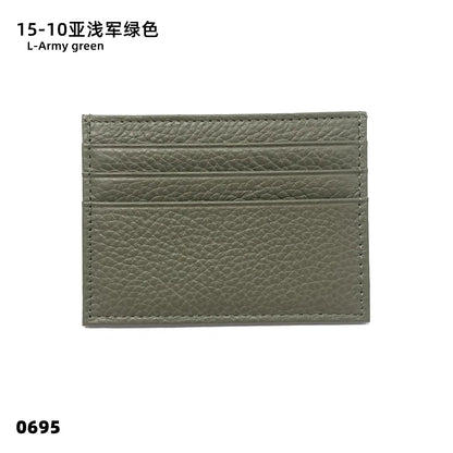 Porte-cartes en cuir de vachette avec logo personnalisé pour femme et homme, sac à cartes fin en cuir véritable, gravure du nom, portefeuille de luxe décontracté