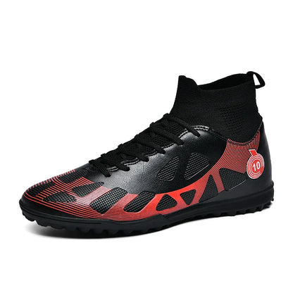 Professional Sports Football Shoes TF Broken Nail Teenagers Durable Wear Resisting Training Shoes Adult High-Tops Soccer Shoes