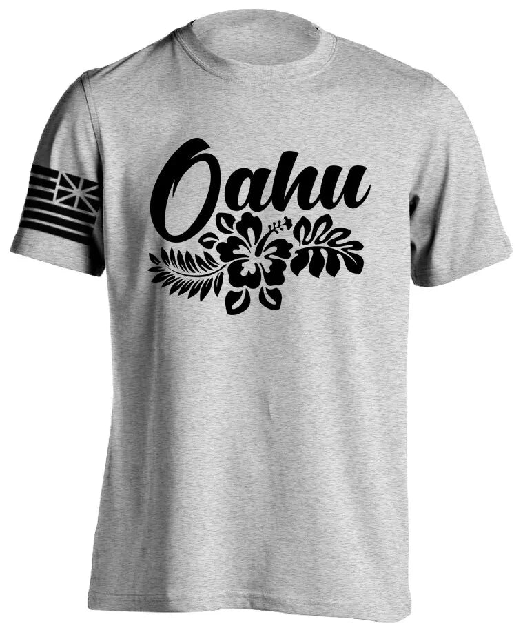 Men's Cotton Shirt OAHU HAWAII SURFING Distressed TShirt Unisex Surf Board Beach Tee Tops Summer Fashion Casual Short Sleeves