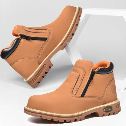 work shoes for men waterproof safety shoes man anti spark leather boots man anti puncture anti slip welder shoe black work shoes