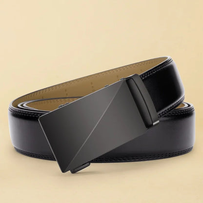 Brand Leather Belts for Men 115cm-145cm Automatic belt with ratchet strap Top quality belts, luxury belts for men