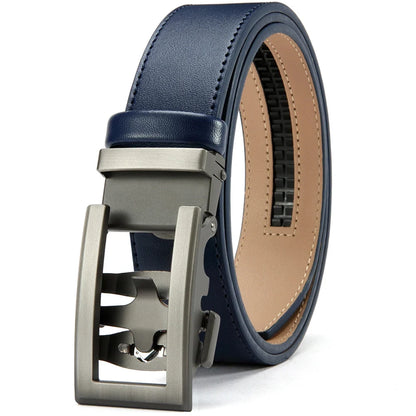 DOOPAI New Mens Belt Hollow Automatic Mens Belt Genuine Leather Luxury Belt  For Men Belt Male Strap Male Metal Automatic Buckle