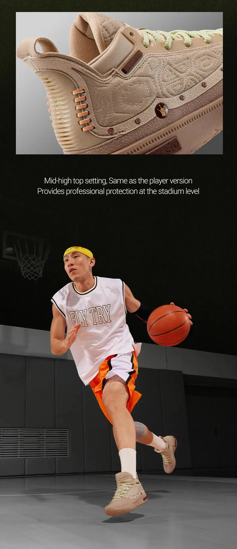 Joker 1 GT PE Men Basketball Shoes Trendy Leather Lightweight Shock-Absorbing Wear-resistant Male Sneakers 672511116