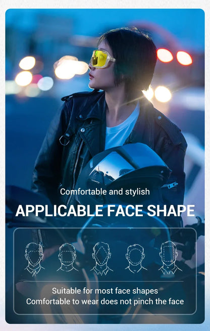Yellow Polarized Sunglasses for Driving Night Vision Cycling Glasses Fashion MTB Mountain Bike Men Women Casual Glasses