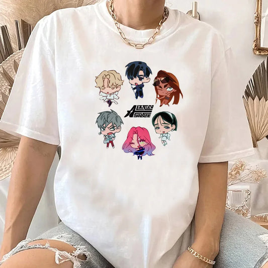 Alien Stage T Shirt Men Women Kawaii Cartoon Streetwear Y2k Harajuku Anime Japanese Manga T-shirt