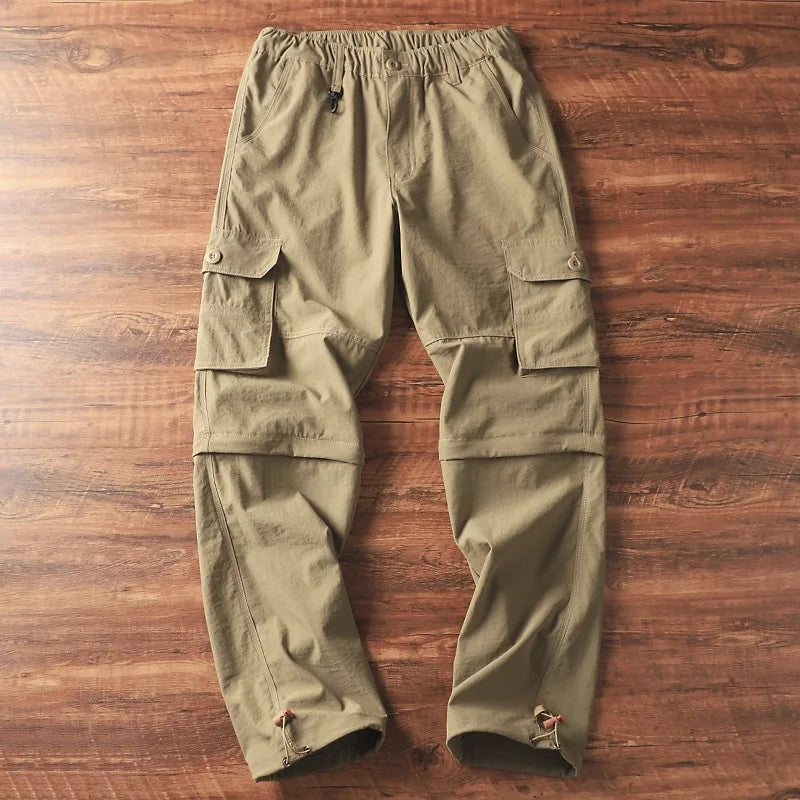 Men's Lightweight Cargo Pants Straight Casual Sport Shorts Summer Quick Drying Breathable Outdoor Fishing Hiking Climbing Pants