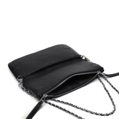 Luxury Design Bag for Women Fashionable Black Leather Ladies Crossbody Bag 2026 New Style Retro Single Shoulder Envelope Bag