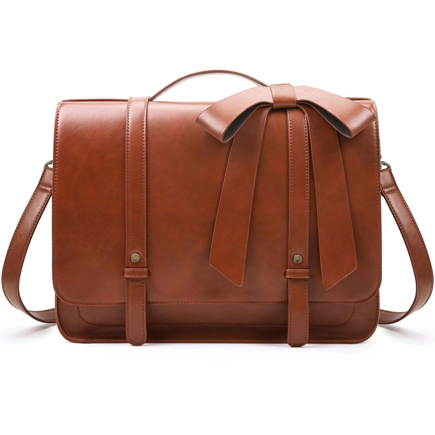 Bags for Women Courier bags PU Leather 14'' Laptop Bag Satchel female Shoulder Bag for College Travel square bag