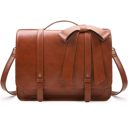 Bags for Women Courier bags PU Leather 14'' Laptop Bag Satchel female Shoulder Bag for College Travel square bag