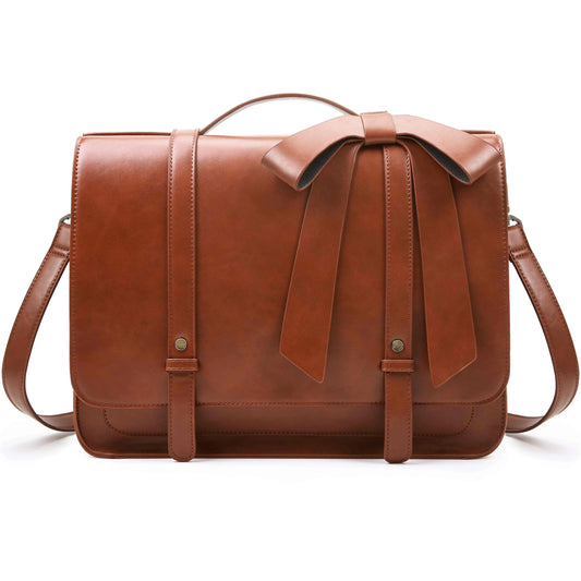 Bags for Women Courier bags PU Leather 14'' Laptop Bag Satchel female Shoulder Bag for College Travel square bag