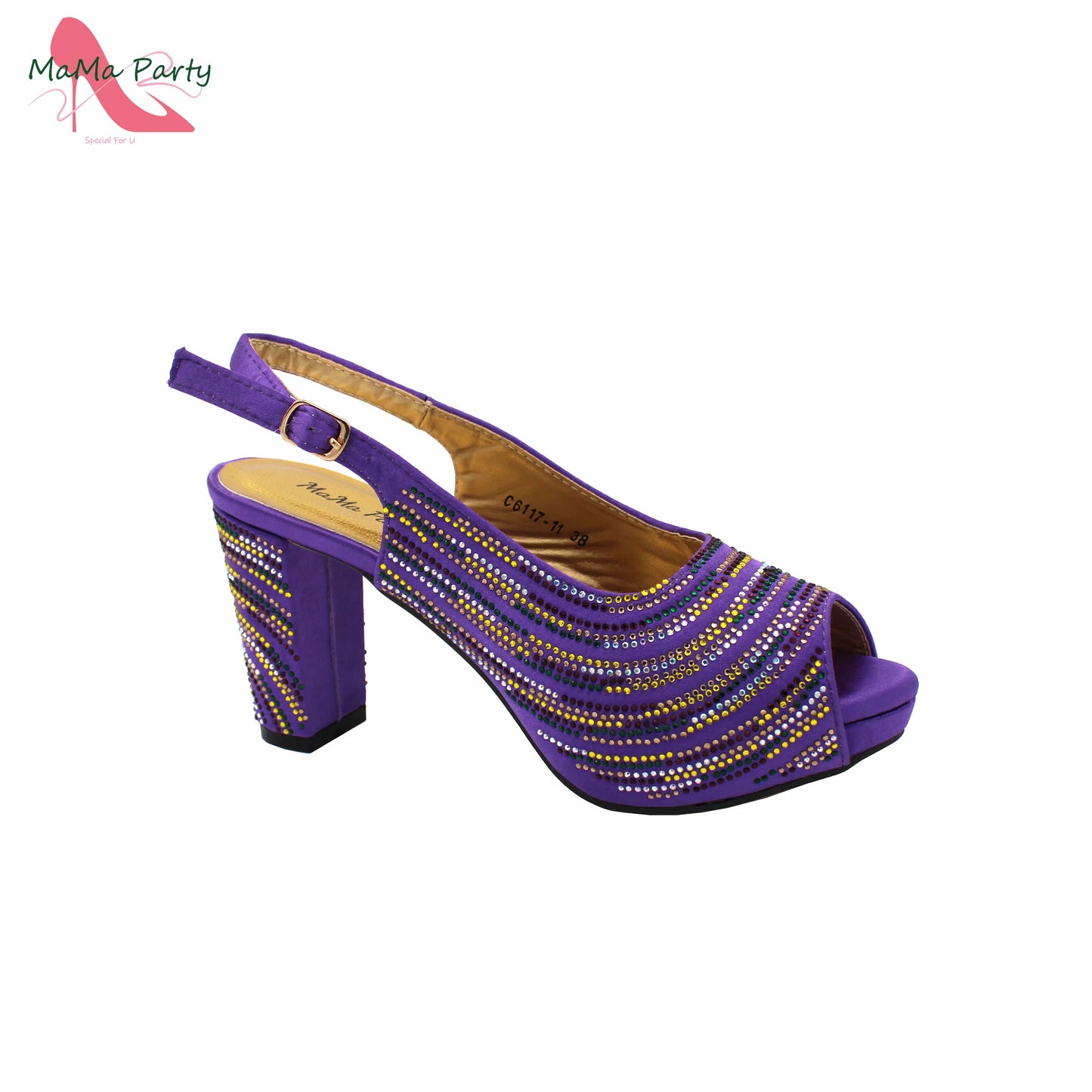 Orange Color Mature Pumps African Design Women Matching Shoes and Bag Set with Platform High Quality Sandals for Wedding