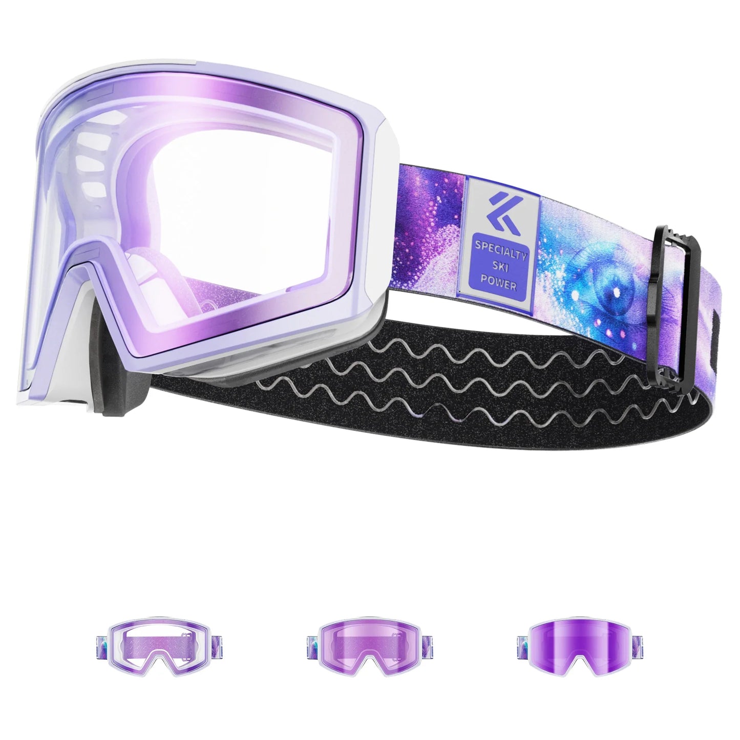 Photochromic Ski Goggles Magnetic Anti-Fog Lenses UV400 Protection Men Women Ski Goggles Snow Sunglasses Sports Eyewear