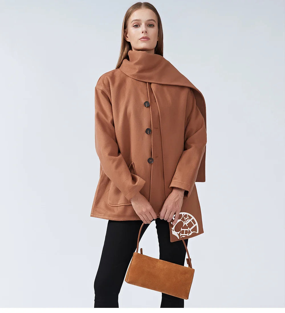 Solid Simple Classic Style Velvet Underarm Bag Elegant Fashion Design Seasonal New French Vintage Shoulder Bag