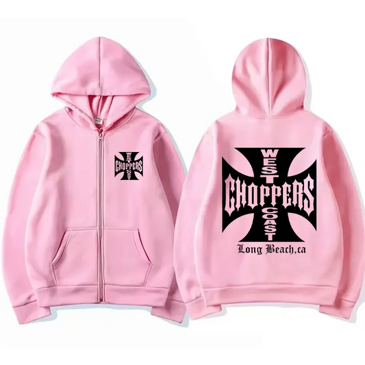 Paul Walker Shirt West Coast Choppers Vintage print Hoodie Men Women fashion Tops Hip Hop Coat Zip Up Jacket Hot sale streetwear