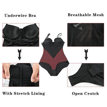 Body Shapewear Women's Binders and Shapers Mesh Bodysuit Breathable Waist Trainer Butt Lifter Shaper Slimming Corset Underwear
